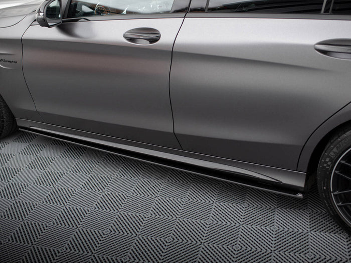 Maxton Design - STREET PRO SIDE SKIRTS DIFFUSERS MERCEDES-AMG C63 SEDAN / ESTATE W205 FACELIFT