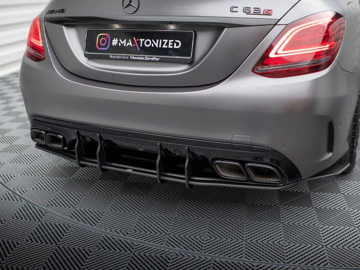 Maxton Design - STREET PRO REAR DIFFUSER MERCEDES-AMG C63 SEDAN / ESTATE W205 FACELIFT