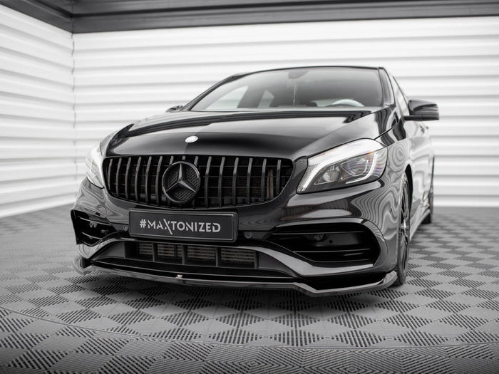 Front Splitter V.1 Mercedes-Benz A AMG-Line W176 Facelift - Maxton Design