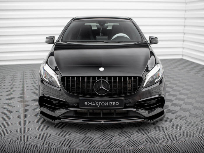 Front Splitter V.1 Mercedes-Benz A AMG-Line W176 Facelift - Maxton Design