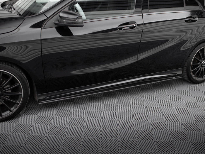 Maxton Design - STREET PRO SIDE SKIRTS DIFFUSERS MERCEDES-BENZ A AMG-LINE W176 FACELIFT