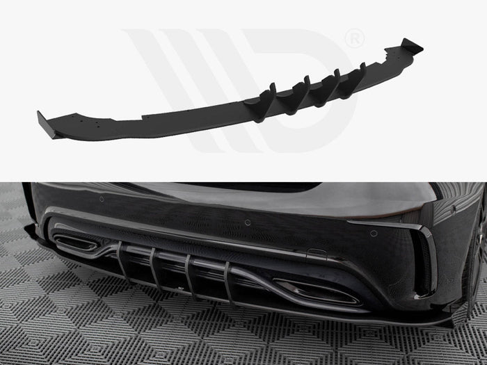 Maxton Design - STREET PRO REAR DIFFUSER + FLAPS MERCEDES-BENZ A AMG-LINE W176 FACELIFT