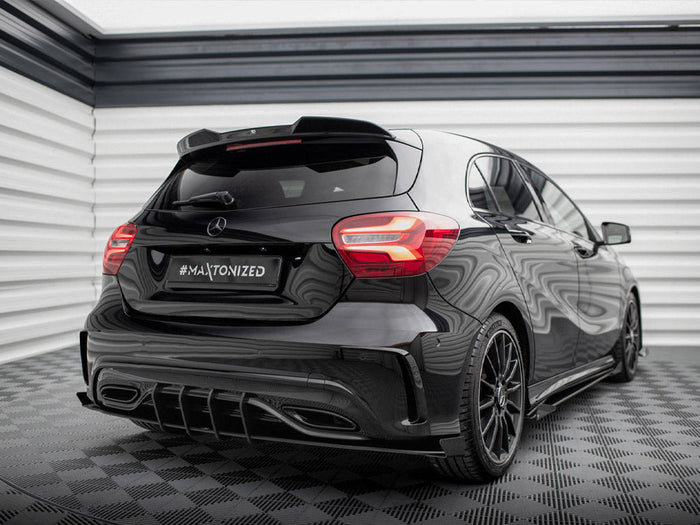 Maxton Design - STREET PRO REAR DIFFUSER + FLAPS MERCEDES-BENZ A AMG-LINE W176 FACELIFT