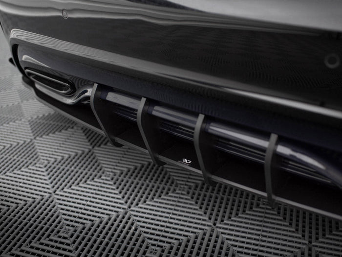 Maxton Design - STREET PRO REAR DIFFUSER + FLAPS MERCEDES-BENZ A AMG-LINE W176 FACELIFT