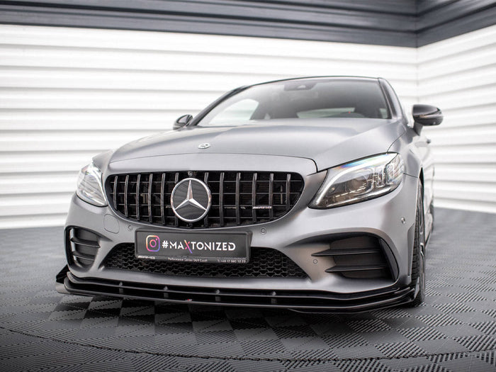 Maxton Design - STREET PRO FRONT SPLITTER + FLAPS MERCEDES-AMG C43 COUPE C205 FACELIFT