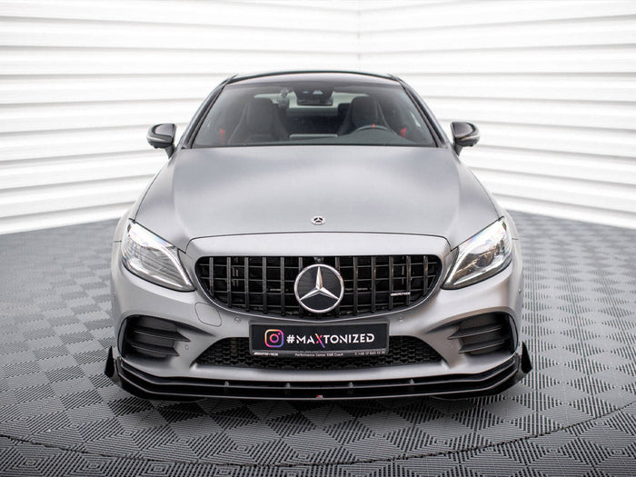 Maxton Design - STREET PRO FRONT SPLITTER + FLAPS MERCEDES-AMG C43 COUPE C205 FACELIFT