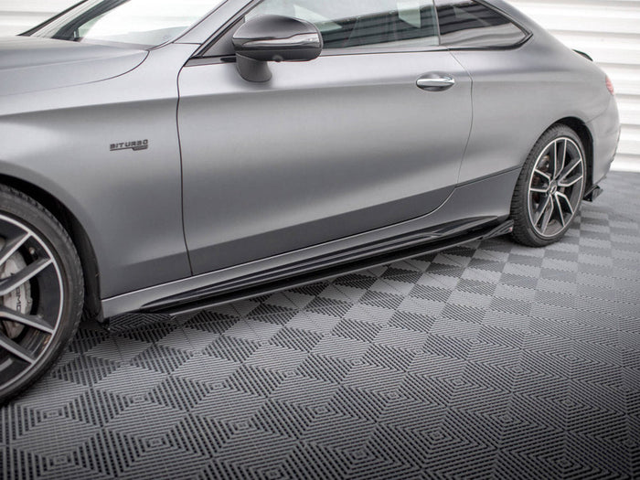 Maxton Design - STREET PRO SIDE SKIRTS DIFFUSERS + FLAPS MERCEDES-AMG C43 COUPE C205 FACELIFT