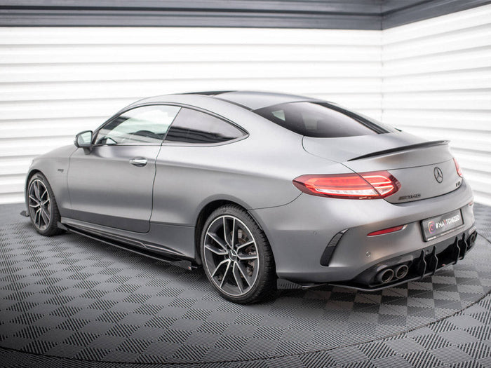 Maxton Design - STREET PRO REAR SIDE SPLITTERS + FLAPS MERCEDES-AMG C43 COUPE C205 FACELIFT