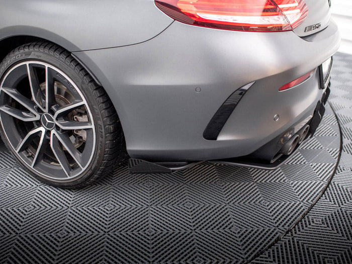 Maxton Design - STREET PRO REAR SIDE SPLITTERS + FLAPS MERCEDES-AMG C43 COUPE C205 FACELIFT