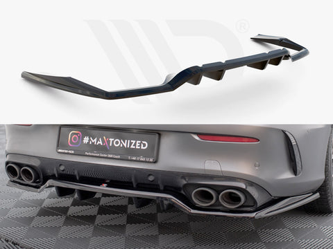 Mercedes-AMG C43 Coupe C205 Facelift Rear Splitter (Vertical Bars) - Maxton Design