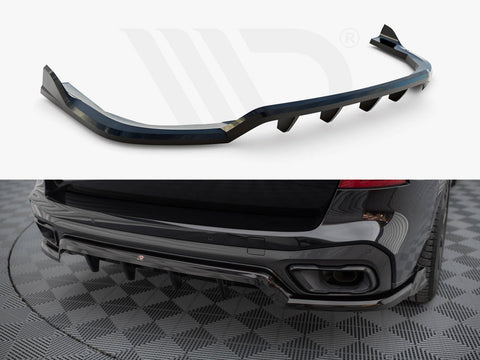 BMW X5 M-Sport G05 Central Rear Splitter (Vertical Bars) - Maxton Design