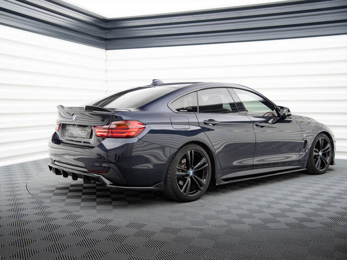 Maxton Design - Central Rear Splitter (Vertical Bars) BMW 4 Coupe / Gran Coupe / Cabrio M-Pack F32 / F36 / F33