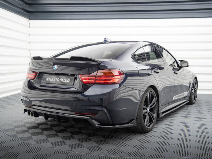 Maxton Design - Central Rear Splitter (Vertical Bars) BMW 4 Coupe / Gran Coupe / Cabrio M-Pack F32 / F36 / F33