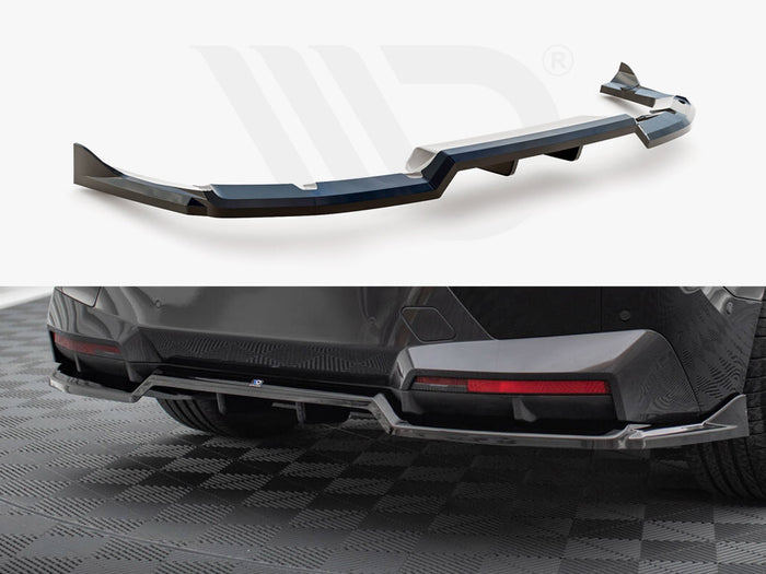 BMW iX M-Pack i20 Central Rear Splitter (Vertical Bars) - Maxton Design