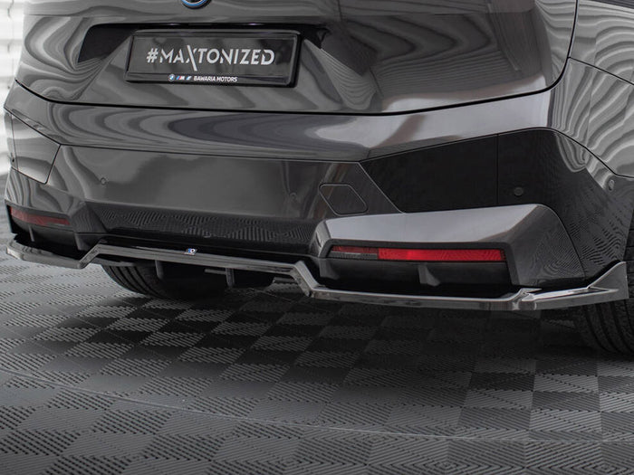 BMW iX M-Pack i20 Central Rear Splitter (Vertical Bars) - Maxton Design