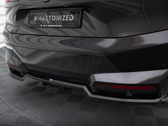 BMW iX M-Pack i20 Central Rear Splitter (Vertical Bars) - Maxton Design