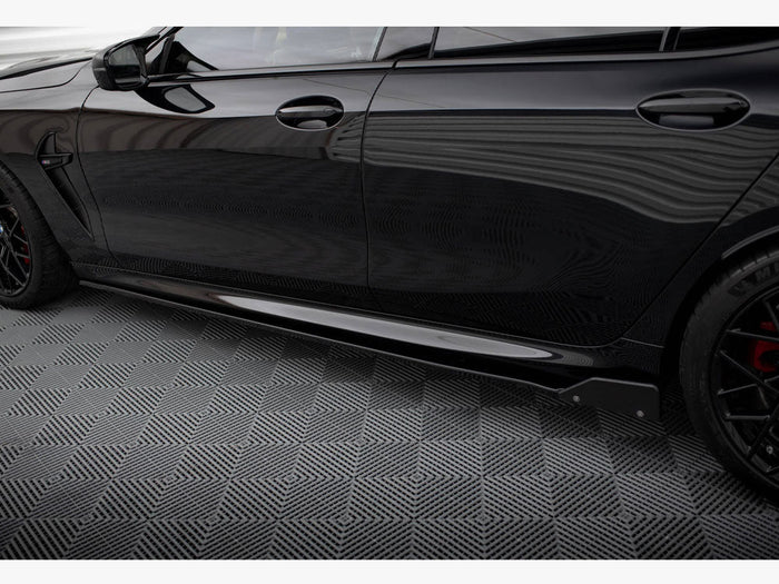 Maxton Design - Side Skirts Diffusers V.1 + Flaps BMW M8 Gran Coupe F93 / 8 Gran Coupe M-Pack G16