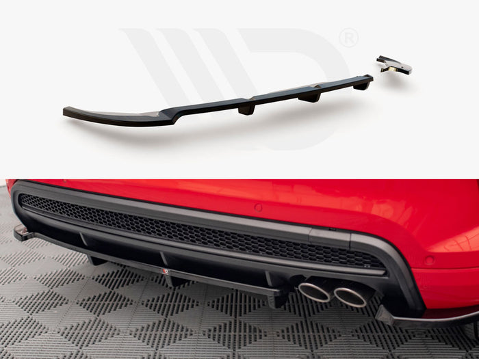 Fiat 500X Sport Mk1 Facelift Central Rear Splitter (Vertical Bars) - Maxton Design