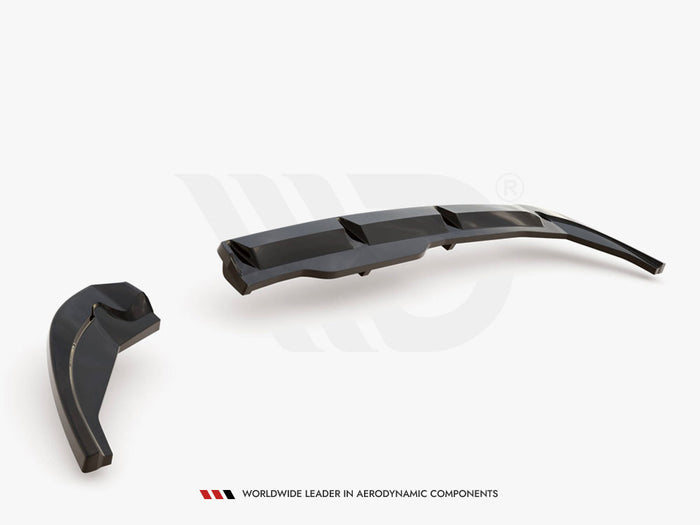 Fiat 500X Sport Mk1 Facelift Central Rear Splitter (Vertical Bars) - Maxton Design