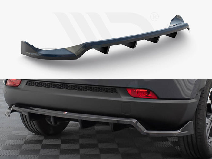 Jeep Compass Limited Mk2 Facelift Central Rear Splitter (Vertical Bars) - Maxton Design
