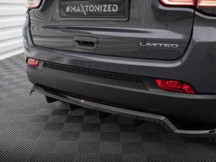 Jeep Compass Limited Mk2 Facelift Central Rear Splitter (Vertical Bars) - Maxton Design