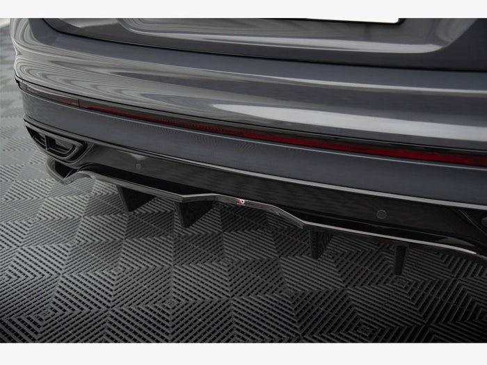 Volkswagen Tiguan R-Line Mk2 Facelift Rear Splitter (Vertical Bars) - Maxton Design