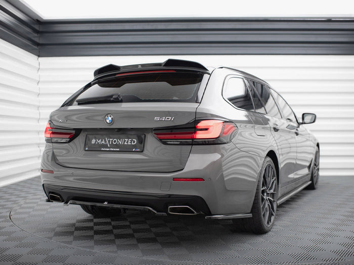 BMW 5 G30 / G31 Facelift Central Rear Splitter (Vertical Bars) - Maxton Design