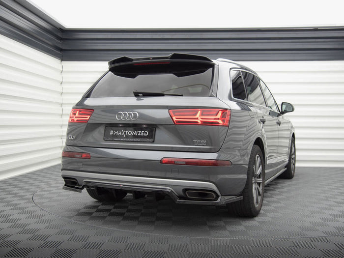 Audi Q7 Mk2 Central Rear Splitter (Vertical Bars) - Maxton Design