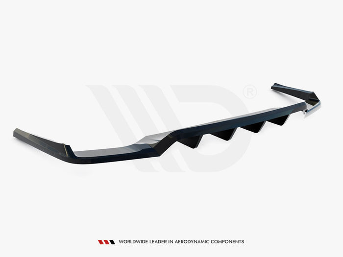 Audi Q7 Mk2 Central Rear Splitter (Vertical Bars) - Maxton Design