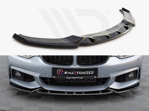BMW 4 Coupe / Gran Coupe / Cabrio M-Pack F32 / F36 / F33 Front Splitter V.3 - Maxton Design