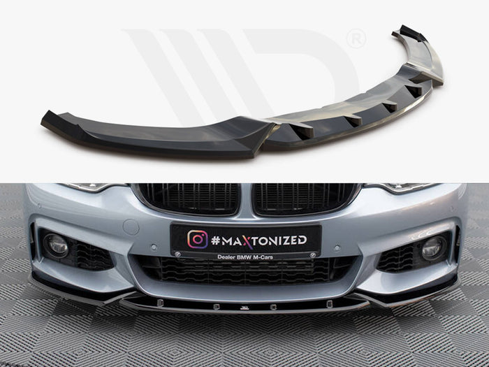 BMW 4 Coupe / Gran Coupe / Cabrio M-Pack F32 / F36 / F33 Front Splitter V.3 - Maxton Design
