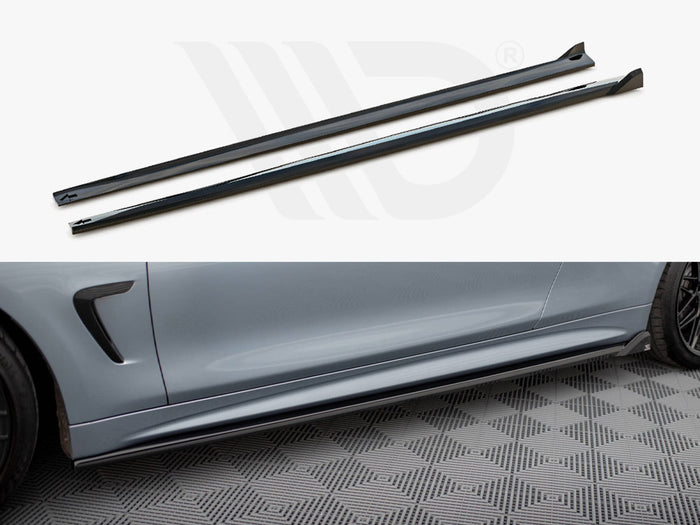 BMW 4 Coupe / Gran Coupe / Cabrio M-Pack F32 / F36 / F33 Side Skirts Diffusers V.2 - Maxton Design