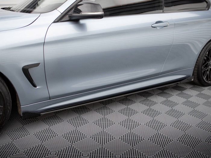 Maxton Design - STREET PRO SIDE SKIRTS DIFFUSERS + FLAPS BMW 4 COUPE / GRAN COUPE / CABRIO M-PACK F32 / F36 / F33