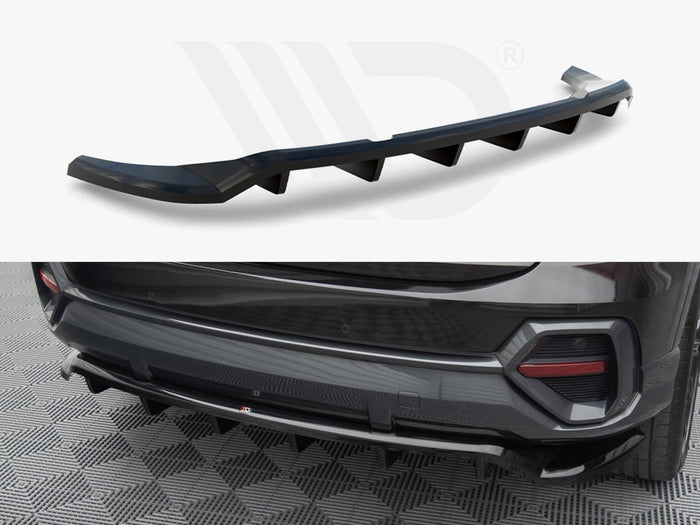 Audi Q3 Sportback F3 Central Rear Splitter (Vertical Bars) - Maxton Design