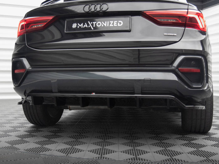 Audi Q3 Sportback F3 Central Rear Splitter (Vertical Bars) - Maxton Design