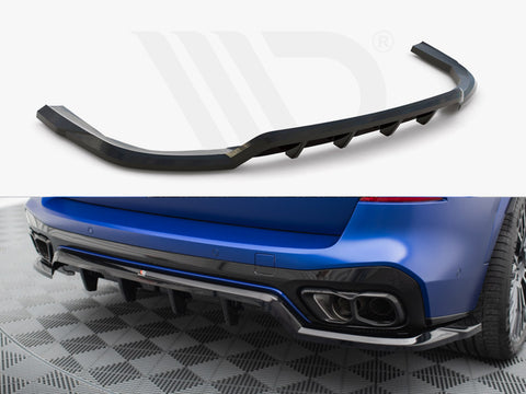 BMW X5 M-Pack G05 Facelift Central Rear Splitter (Vertical Bars) V.1 - Maxton Design