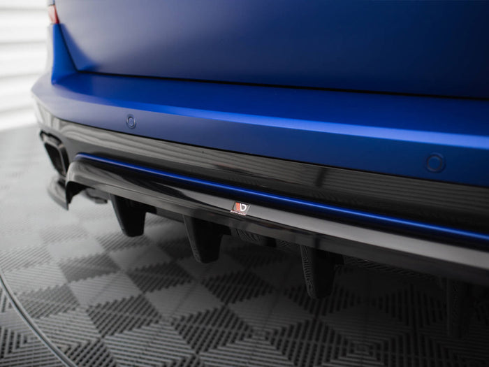 BMW X5 M-Pack G05 Facelift Central Rear Splitter (Vertical Bars) V.1 - Maxton Design