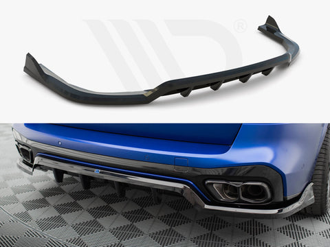 BMW X5 M-Pack G05 Facelift Central Rear Splitter (Vertical Bars) V.2 - Maxton Design