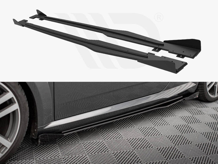 Maxton Design - STREET PRO SIDE SKIRTS DIFFUSERS + FLAPS AUDI TT S / S-LINE 8S