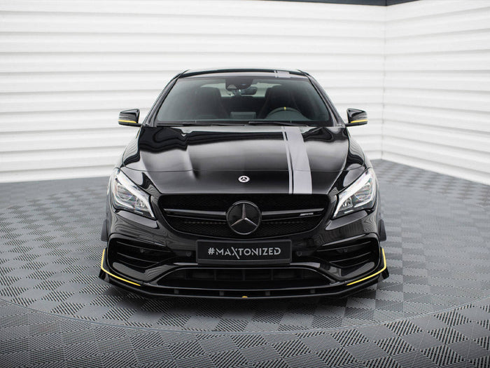 Maxton Design - STREET PRO FRONT SPLITTER + FLAPS MERCEDES-AMG CLA 45 AERO C117 FACELIFT