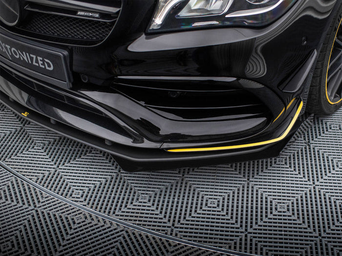 Maxton Design - STREET PRO FRONT SPLITTER + FLAPS MERCEDES-AMG CLA 45 AERO C117 FACELIFT