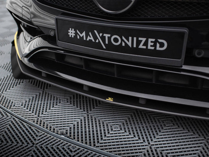 Maxton Design - STREET PRO FRONT SPLITTER + FLAPS MERCEDES-AMG CLA 45 AERO C117 FACELIFT