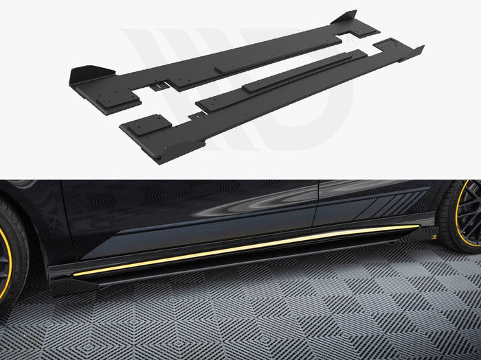 Maxton Design - Street PRO Side Skirts Diffusers + Flaps Mercedes-AMG CLA 45 C117 Facelift