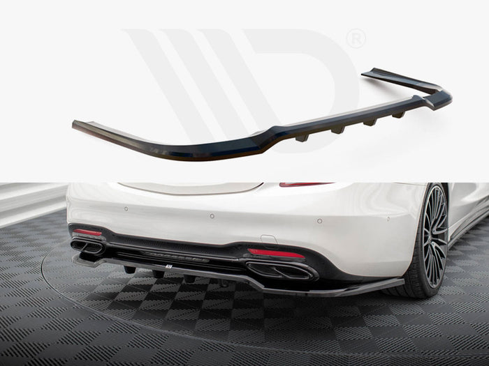 Rear Splitter (Vertical Bars) Mercedes-Benz S AMG-Line W222 Facelift - Maxton Design
