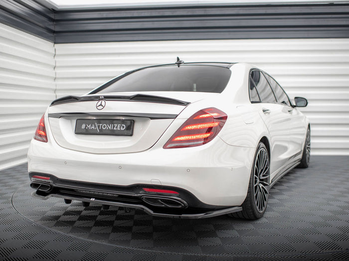 Rear Splitter (Vertical Bars) Mercedes-Benz S AMG-Line W222 Facelift - Maxton Design