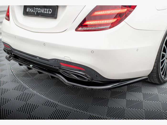 Rear Splitter (Vertical Bars) Mercedes-Benz S AMG-Line W222 Facelift - Maxton Design