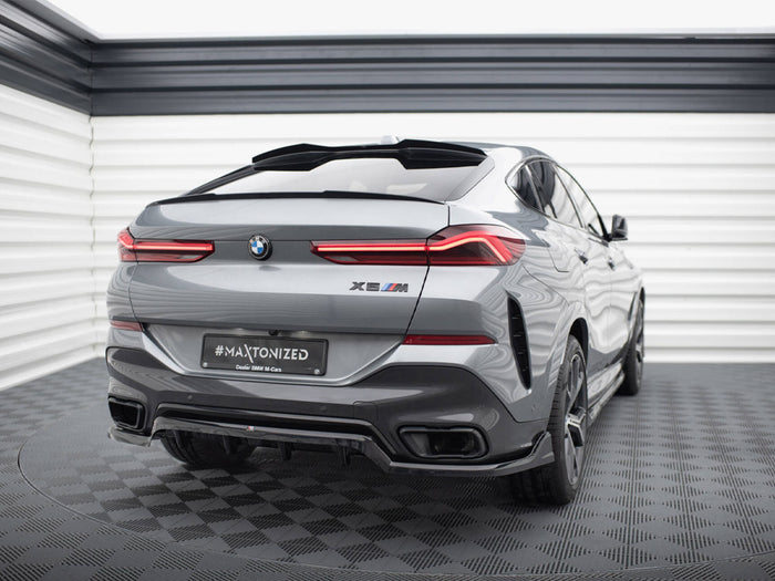BMW X6 M-Pack G06 Facelift Central Rear Splitter (Vertical Bars) V.2 - Maxton Design
