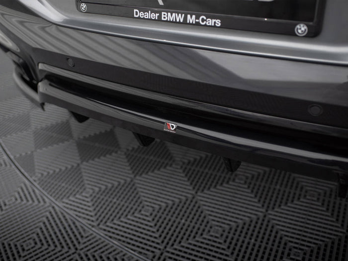 BMW X6 M-Pack G06 Facelift Central Rear Splitter (Vertical Bars) V.2 - Maxton Design
