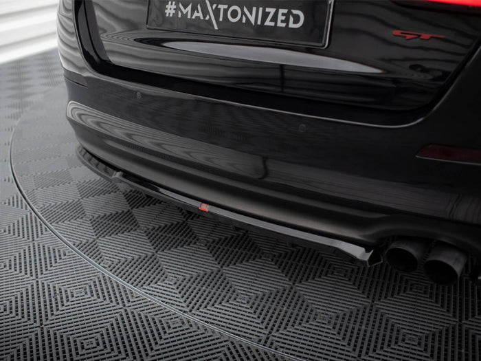 Kia Optima Mk3 Central Rear Splitter (Vertical Bars) - Maxton Design