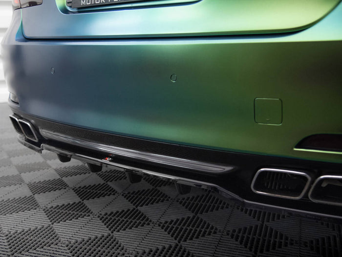 BMW 7 F01 Central Rear Splitter (Vertical Bars) - Maxton Design